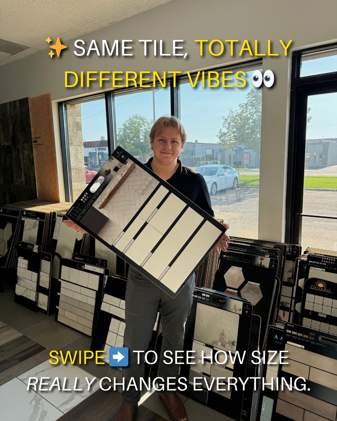 Same tile. Totally different vibe. π
β¨ Glossy Argento Tile — shown in both 4x8 and 4x16
β‘οΈ Swipe to see how size completely changes the look.
πNot sure which is right for your space?
Come visit us in Saskatoon at 108-2301 Ave C North
π Or