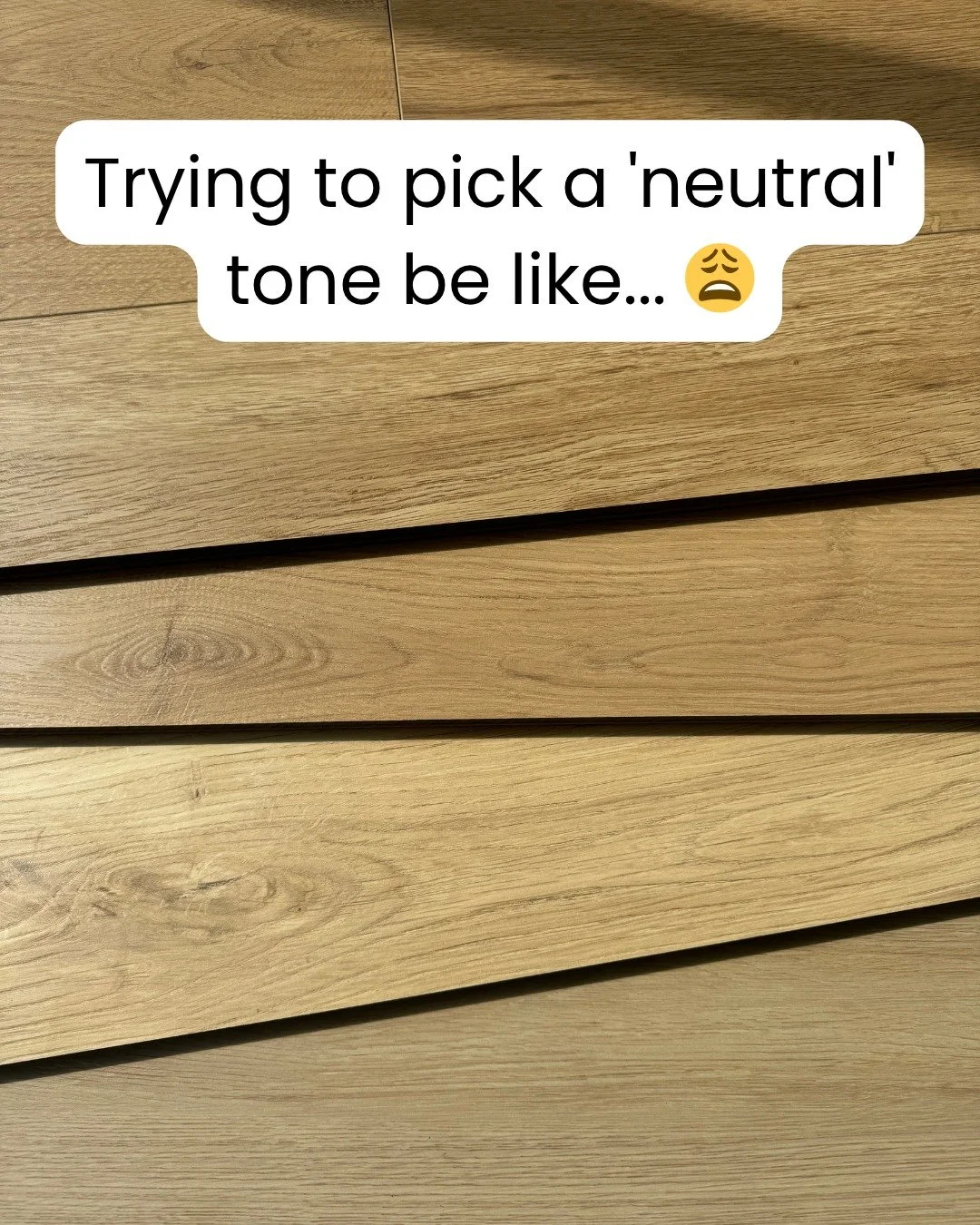 They said, "Just pick a neutral." So why do these 30 all look slightly different? π
Warm? Cool? Beige-ish? Blonde? It’s a rabbit hole.
π Thinking about new floors? Save this post — or better yet, come see us. We’ll hel