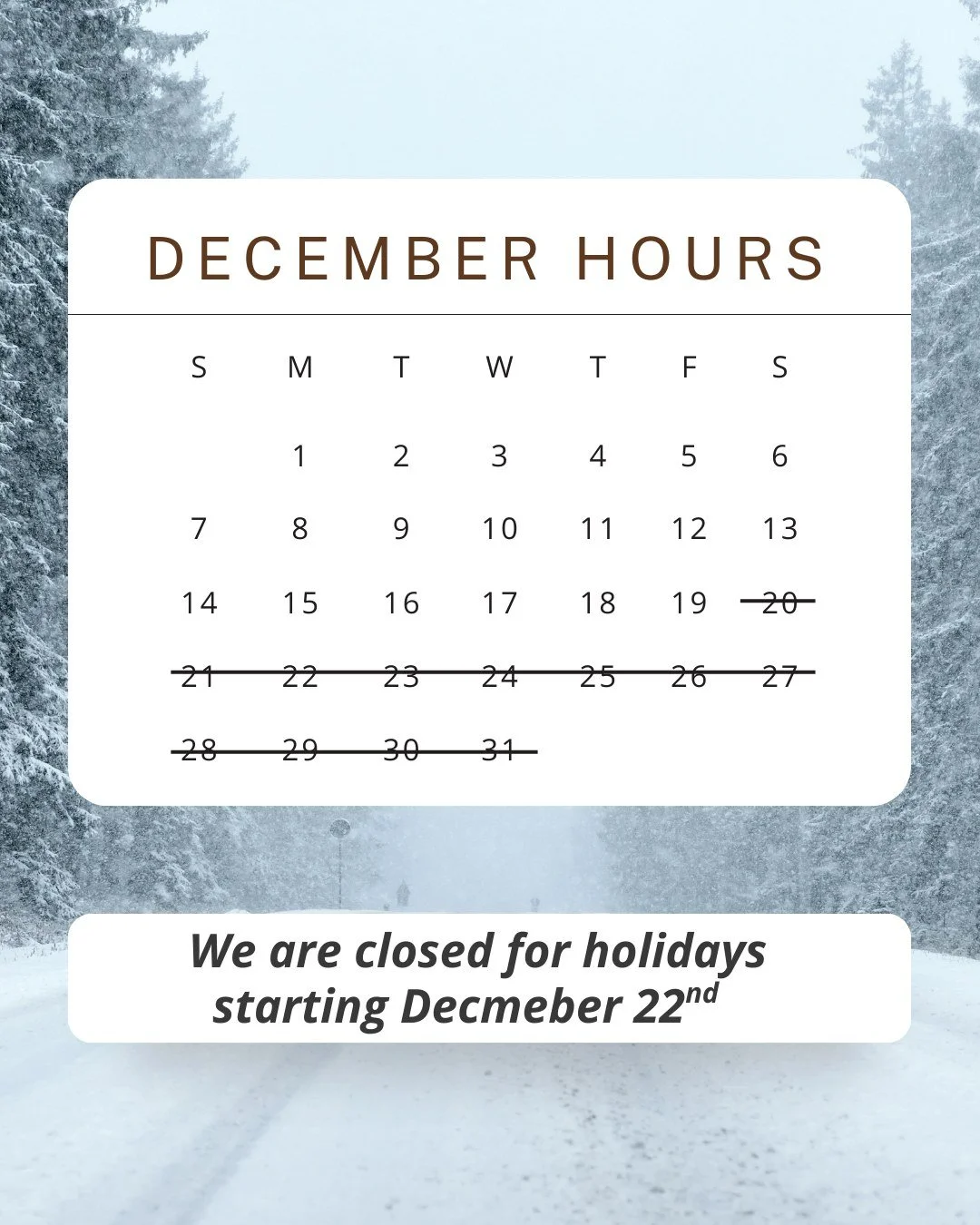 🚨 Friendly Reminder 🚨

We&rsquo;ll be closing our showroom for the holidays and a little glow-up 🛠✨

📅 Closed starting December 22
🎄 Holiday break + renovations
🎉 Reopening January 19 with a fresh new look!

We can&rsquo;t wait to welcome you b