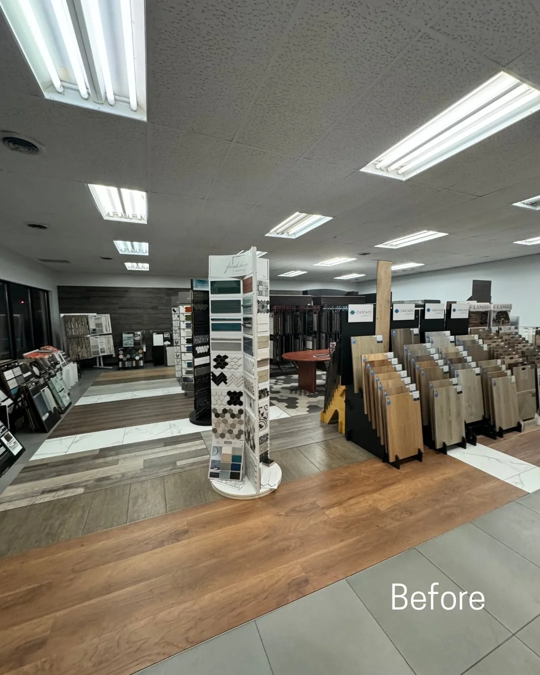 Before -> After: Tile room ✨ 

Come by and check it out! 

#WeFitYourSpace #yxelocal