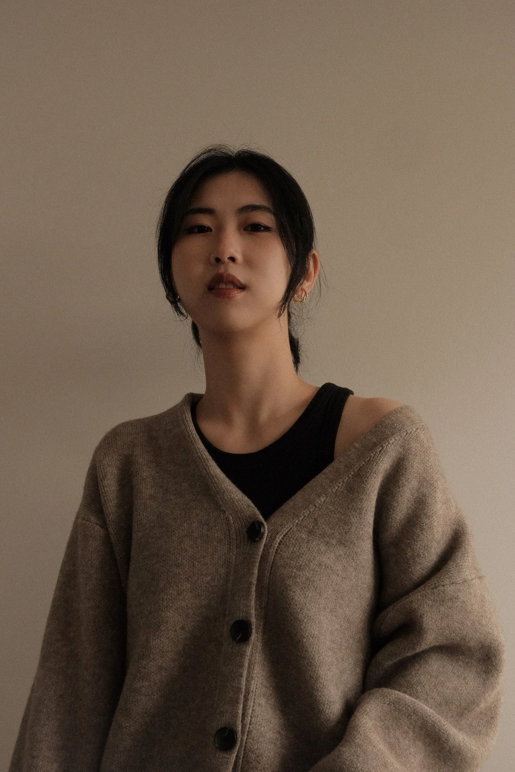 Oversized Heather Oatmeal Cardigan 