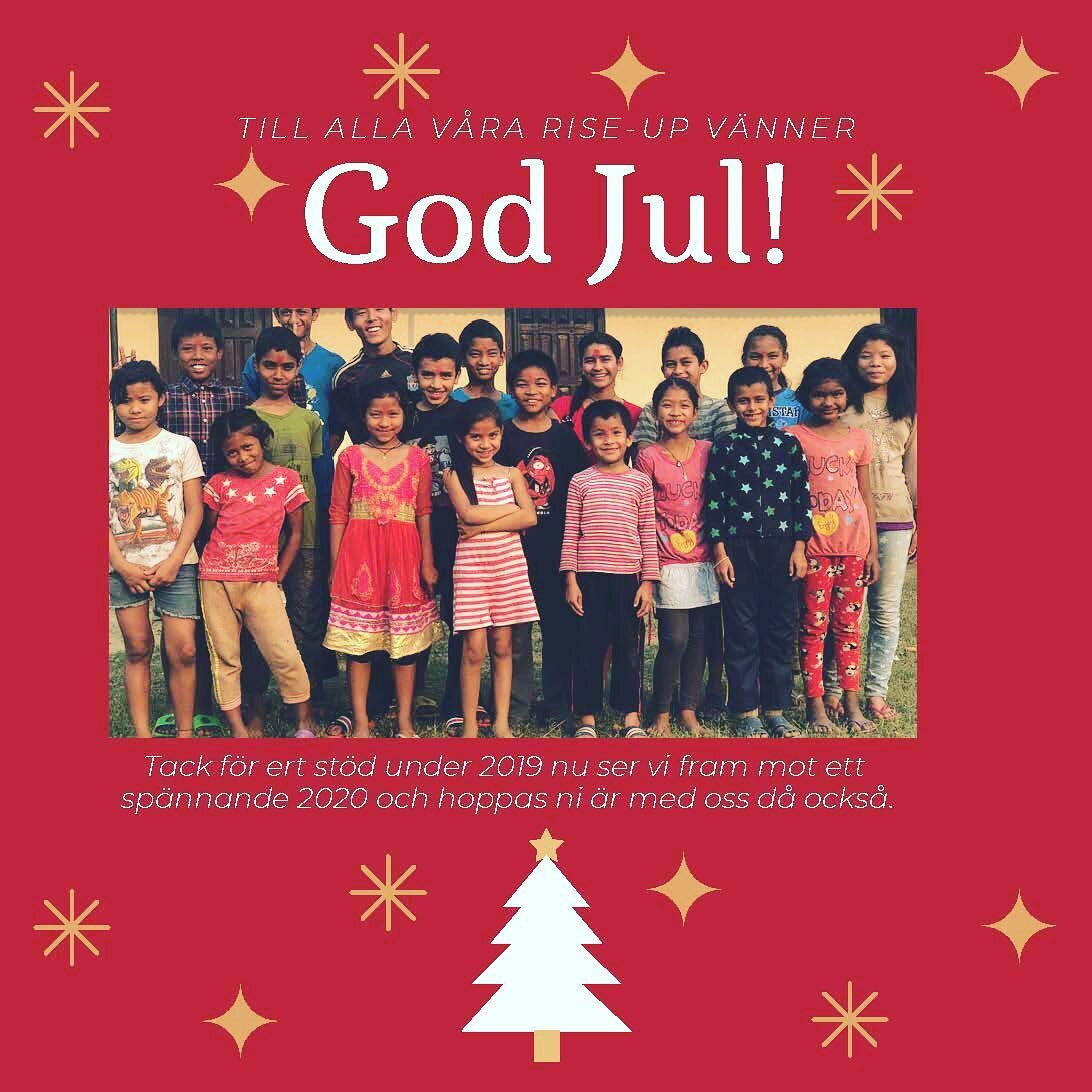 Fr&aring;n oss alla p&aring; Rise-Up till er alla &ouml;nskar vi en GOD JUL🎄Ser fram mot att ha er med, gamla och nya givare ❤️ under ett sp&auml;nnande 2020 
#barnhem #julklapp #nepal #rise-up #juklappstips #godjul #julegavetips #julegave #barn