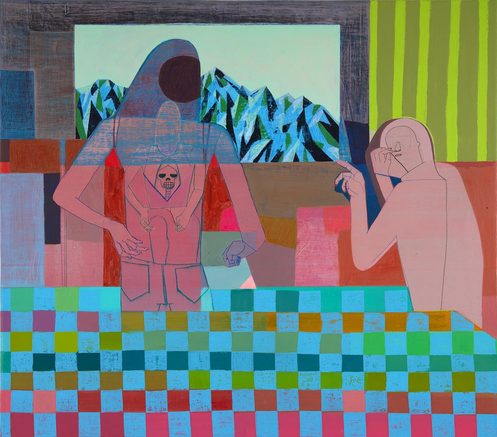 Soft Eyes 2025 23"x26' acrylic on canvas