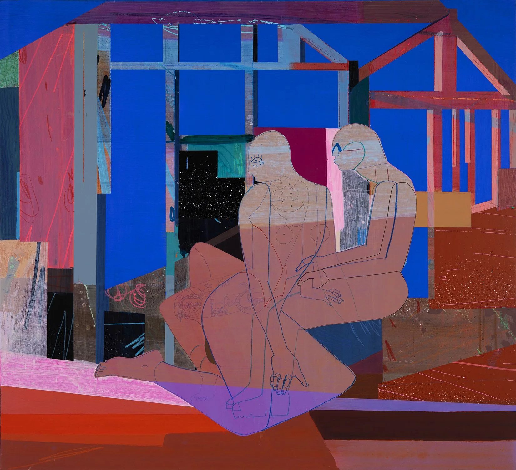 Our House 2025 29"x32" acrylic on canvas