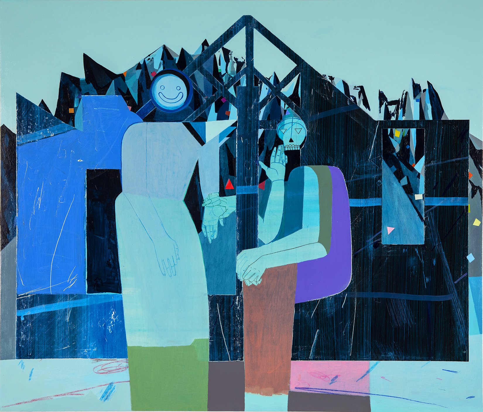 Heart to Heart 2025 30"x35" acrylic on canvas