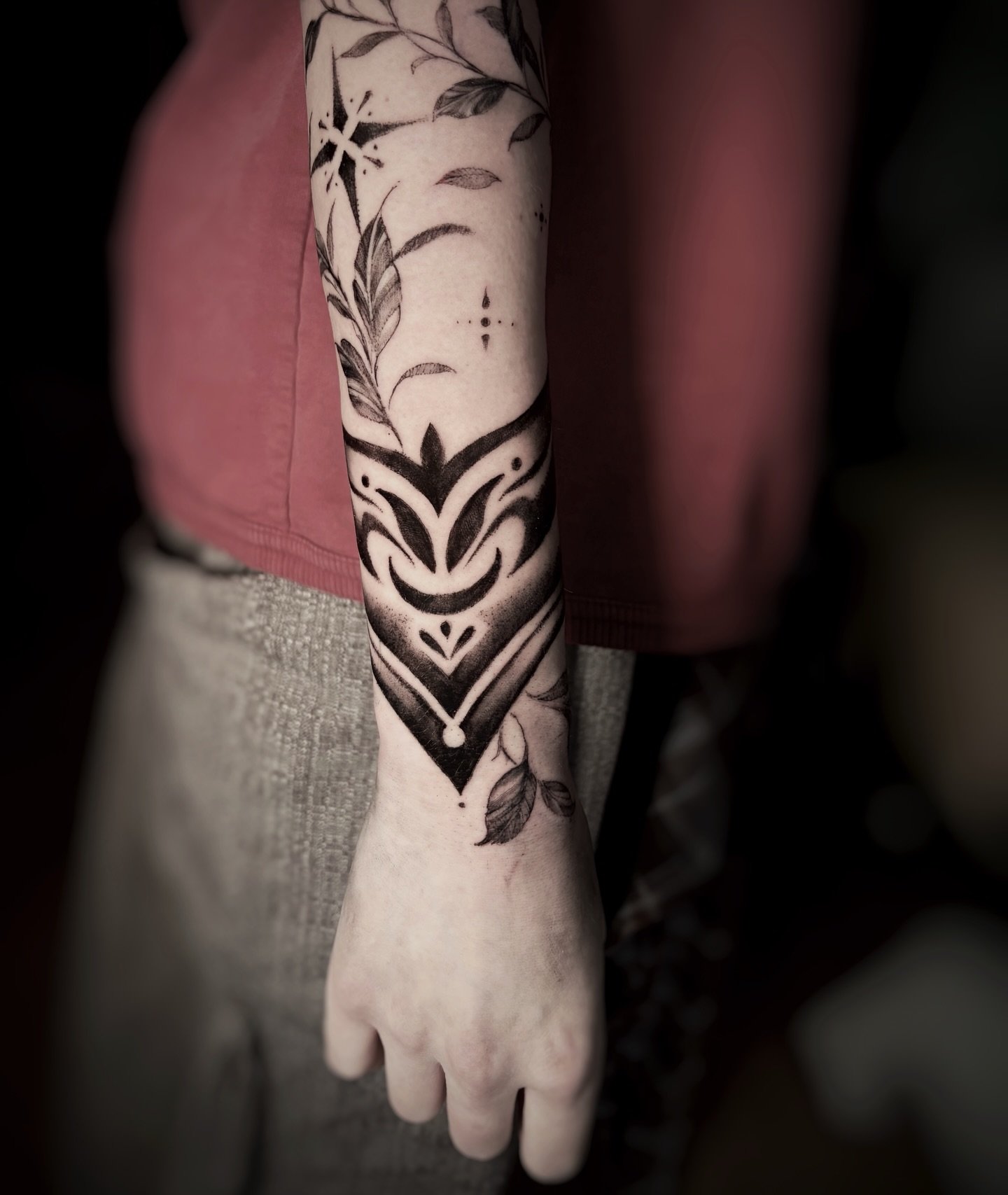 I&rsquo;ve tattooed Maya a million times now, so there&rsquo;s a lot of trust between us that I know what kind of designs are very &ldquo;Maya&rdquo; and she knows I&rsquo;m going to design something she&rsquo;ll love. She said she wanted to add more
