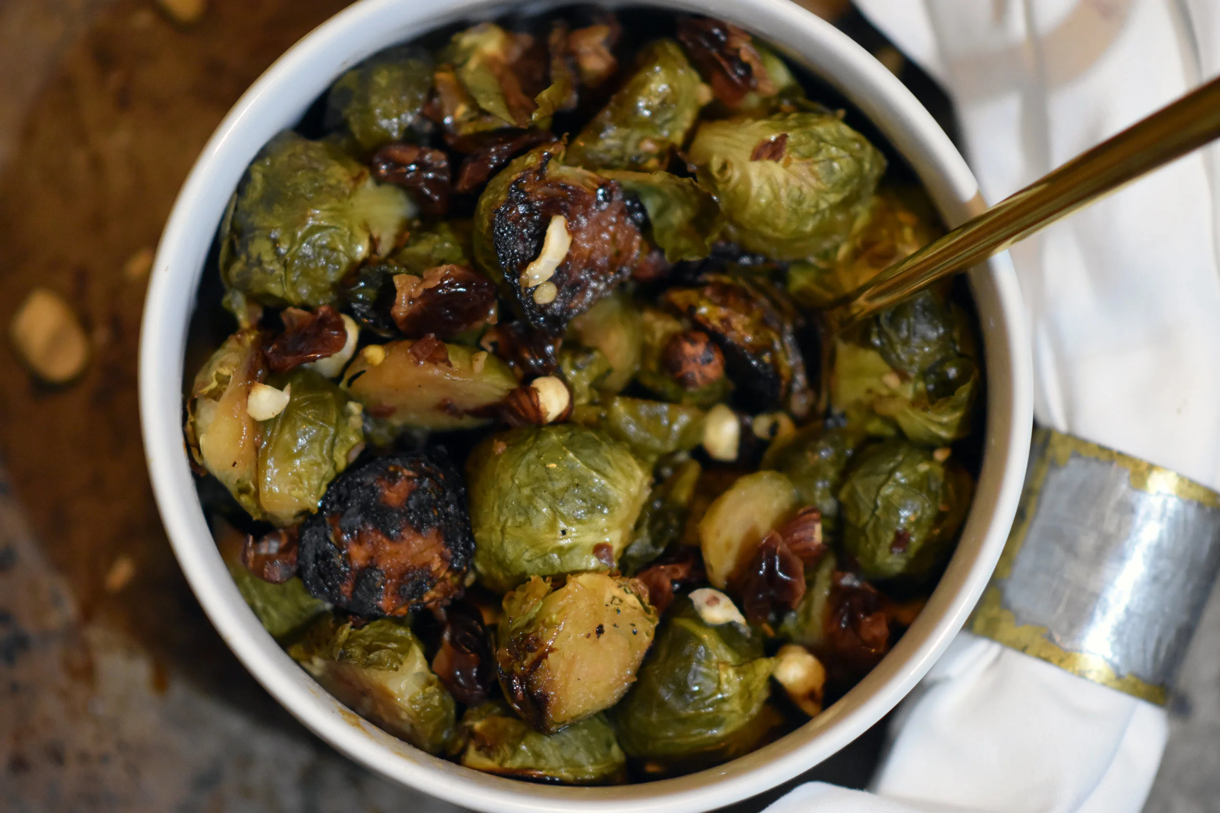 maple-dijon roasted brussels sprouts