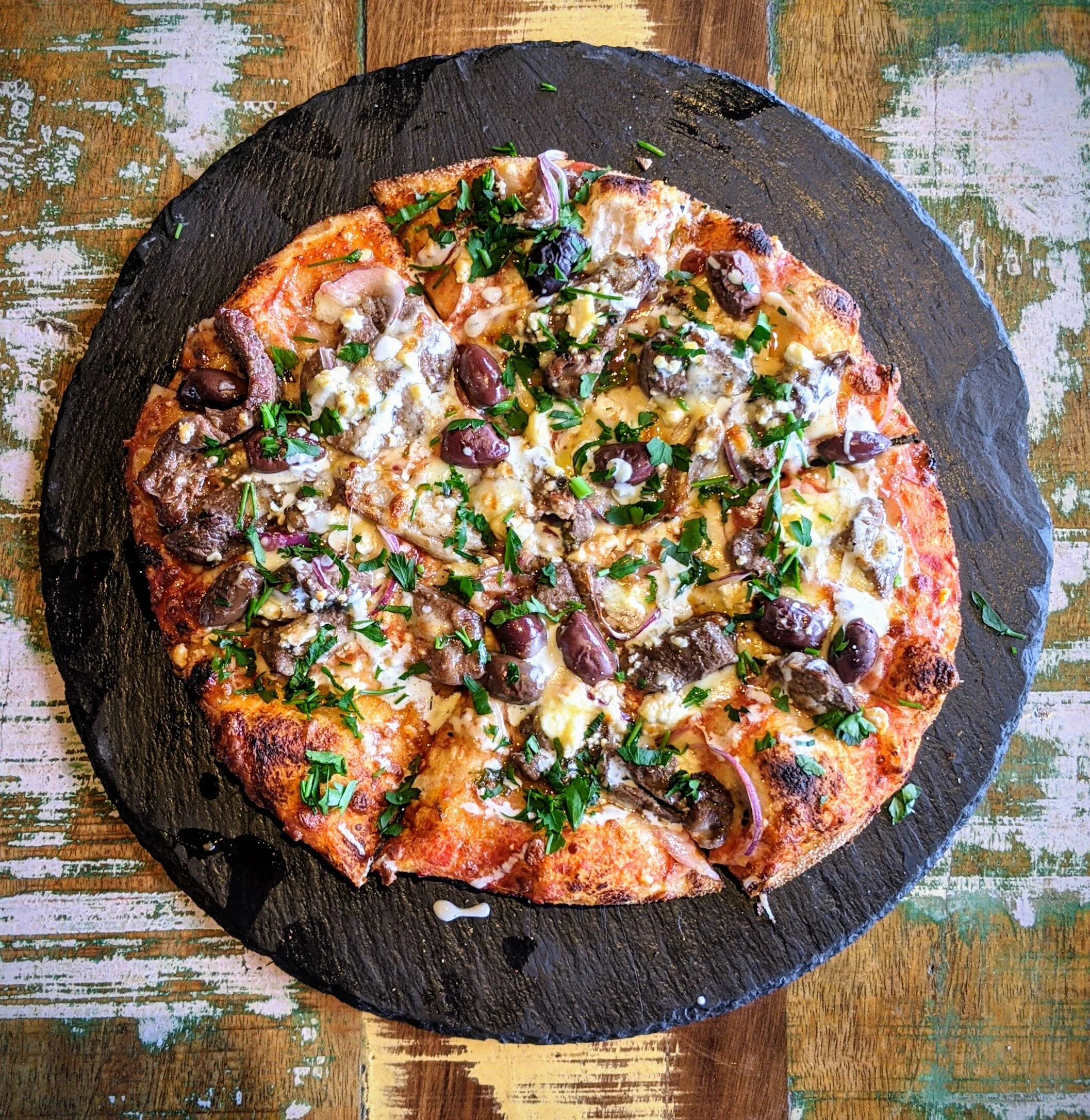 Lamb Souvlaki Pizza