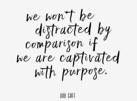 Why is comparison YOUR enemy?