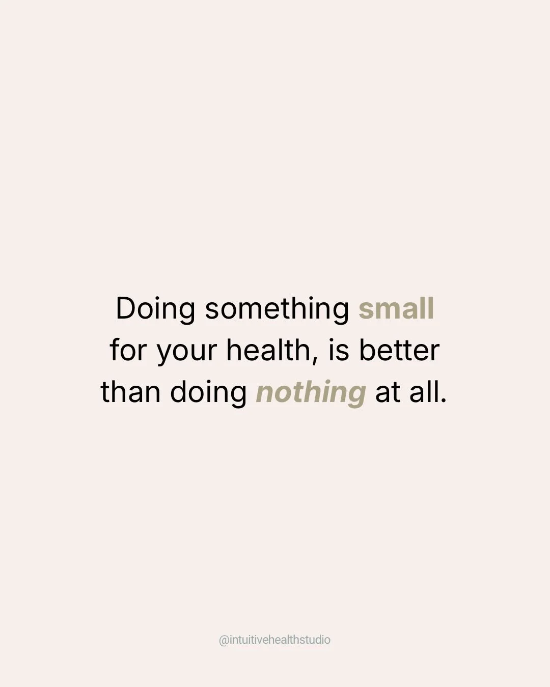 Taking action is the motivator. Small actions add up, showing up for yourself not matter how big or small the action is, matters. 

Whatever season you are in, taking small actions everyday, and showing up for you and your health is HOW you support y
