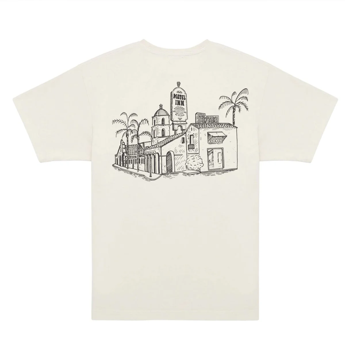 historic motel inn illustration