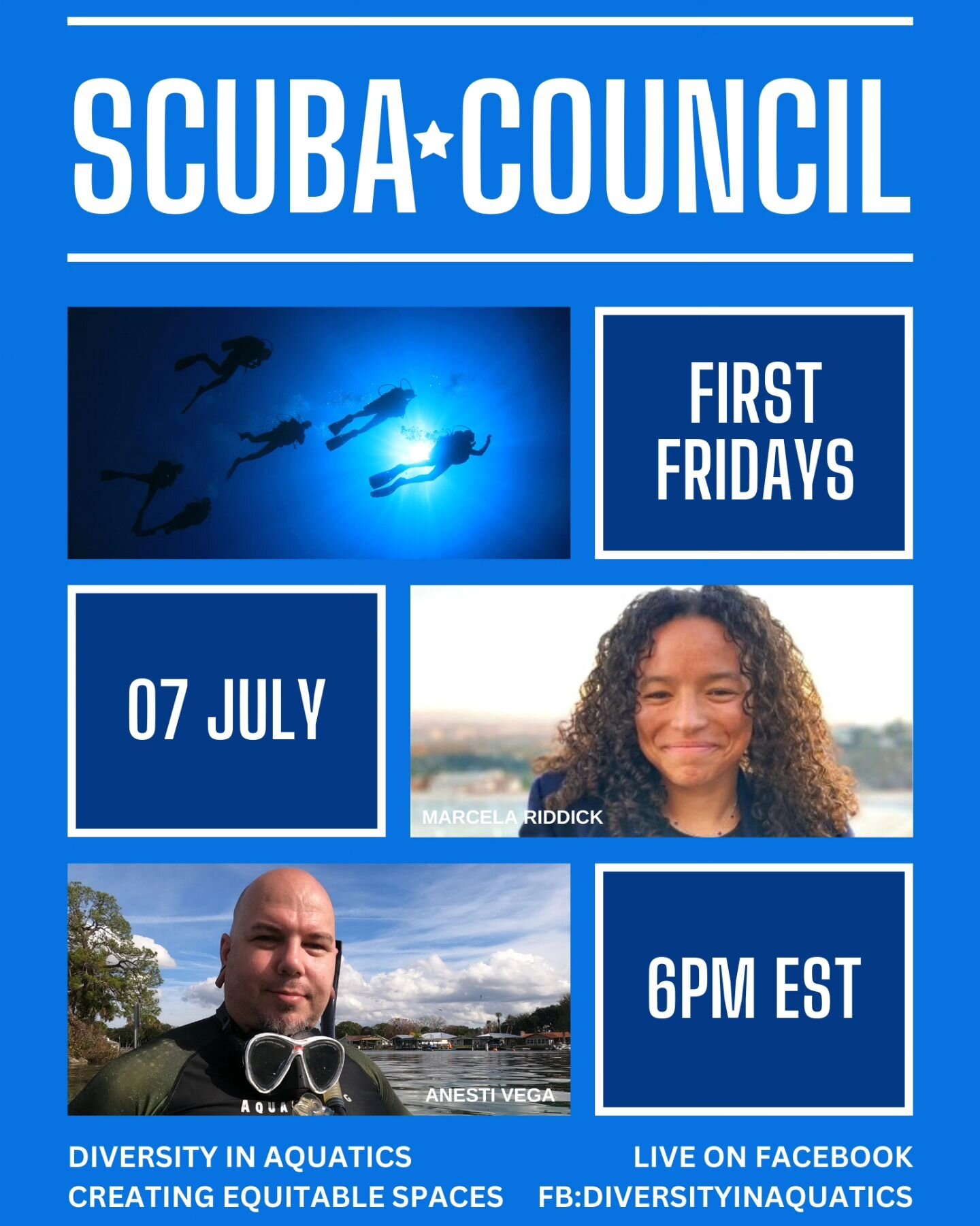 Come join us this evening on FB Live! Creating equitable spaces in the world of scuba diving. It will be Anesti's last talk before he leaves for the Amazon rainforest.