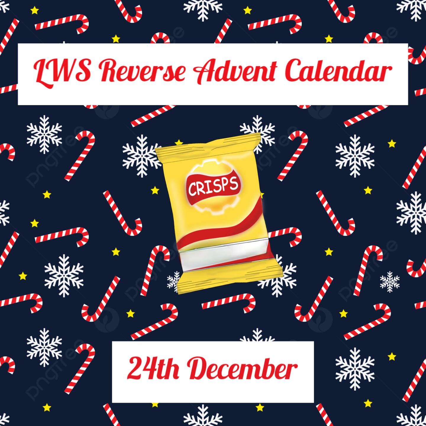 Day 24 of the LWS Reverse Advent Calendar is&hellip;

✨Crisps✨

Really handy to take on the go or when you are living on the street and have no access to cooking facilities. We get through lots of these!

-

Thank you so much to everyone who has got 