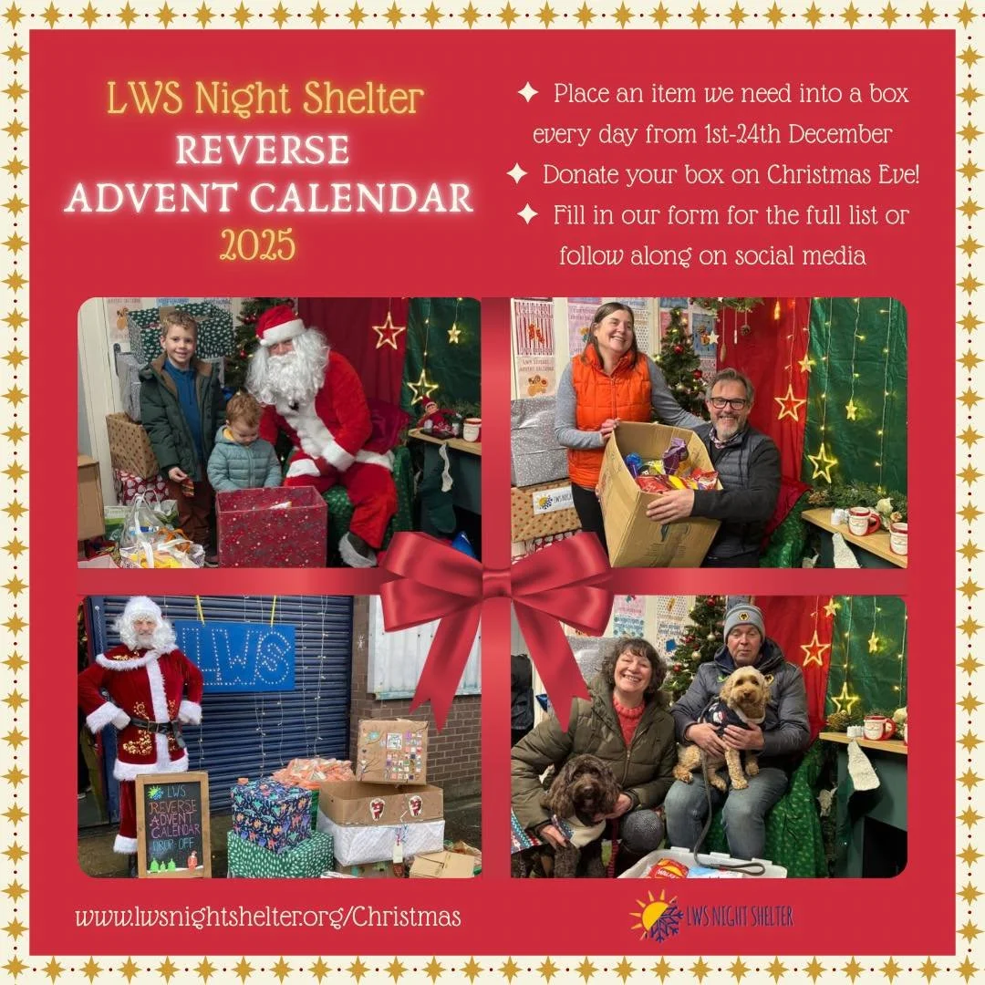 It&rsquo;s back! 

The 9th year of our Reverse Advent Calendar Appeal will be happening this December 🌟 

Every day from 1st-24th December we will be posting a picture on our social media channels of an item we need for our service. A full list of a