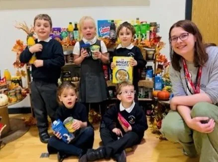 We have now received all of our harvest donations, and want to say a huge thank you to the following groups for their fantastic collections! In photo order, thank you SO much to 

Myton Gardens Primary School
Shrubland Street Community Primary School