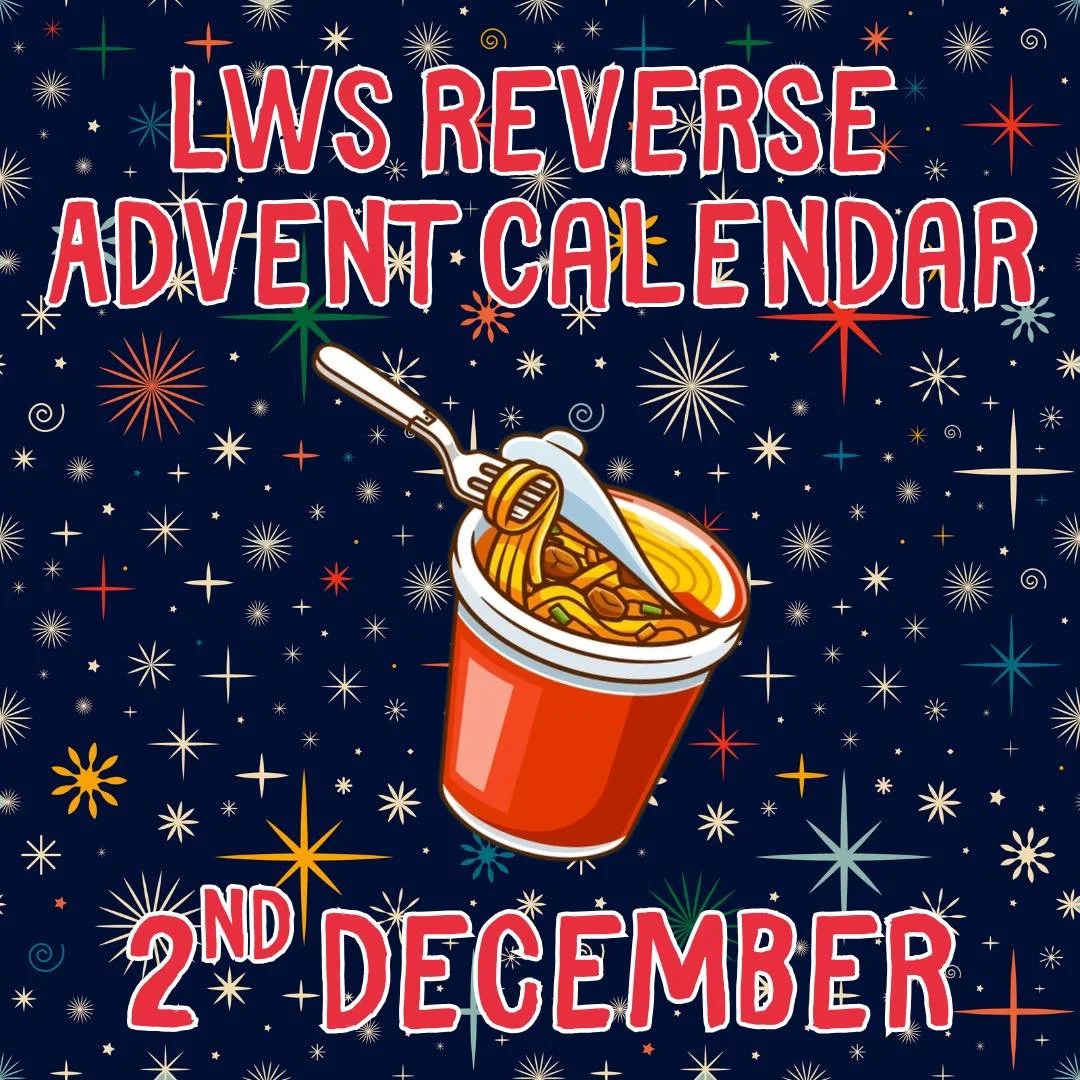 Day 2 of the LWS Reverse Advent Calendar is&hellip;

🍜 Pot Noodles

Useful if you&rsquo;re in emergency accommodation with only a kettle. 

-

Every day from 1st-24th December we will post an item on social media that we need most for the shelter. T