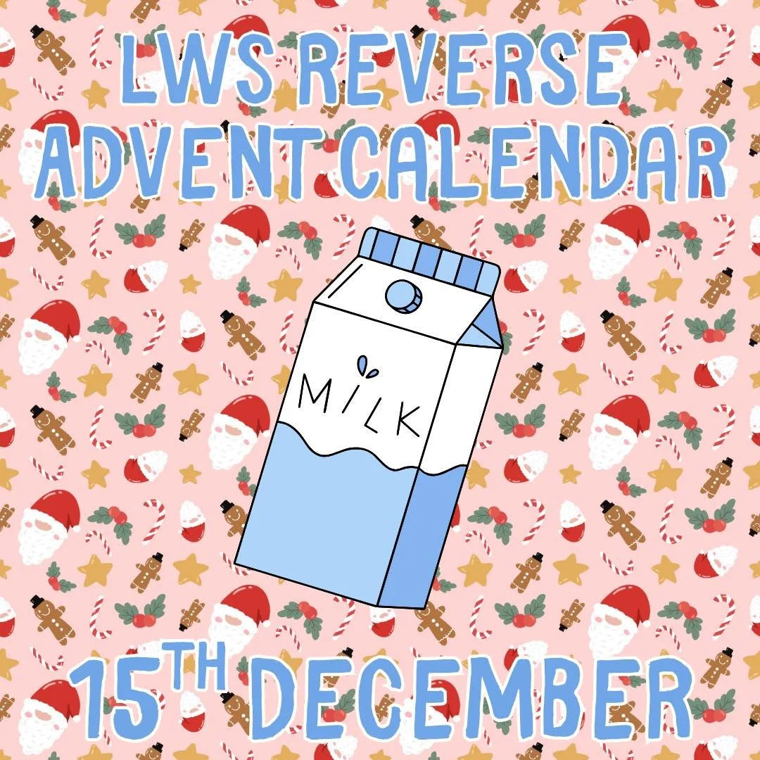 Day 15 of the LWS Reverse Advent Calendar is&hellip;

🥛 More milk!

Another item that is so important in our parcels that it made the list twice! From hot drinks to cereal, milk is an essential for most of our guests. We prefer semi-skimmed or whole