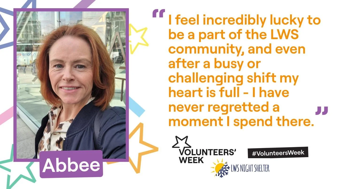 Abbee is one of our regular lead volunteers on the evening shift 💛 Here&rsquo;s what she has to say about her time at LWS so far!

&ldquo;I have volunteered at LWS for almost two years now as a shift lead.  I usually work most Saturday nights. If I 