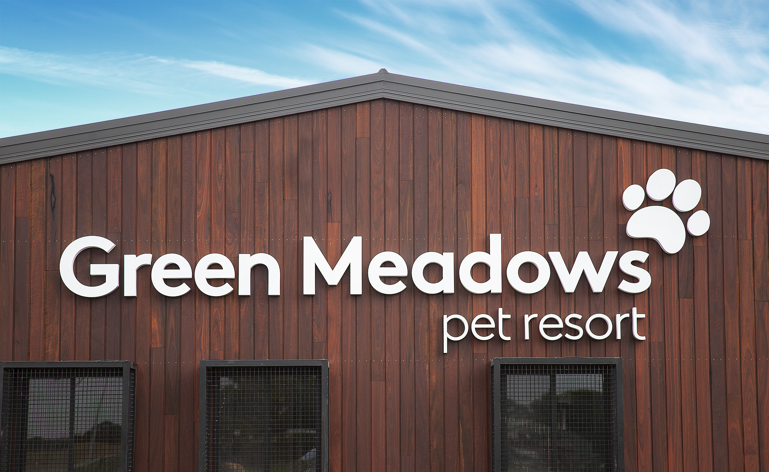 Green Meadows Pet Resort Signage