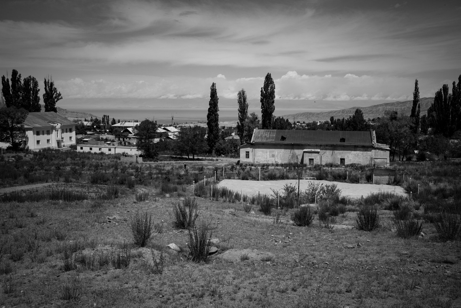  We also had a park. It was very bushy. With straight rectangular alleys. The summer dance floor was located in the center of it, enclosed by bars. In the summer, on Sundays, the local brass band played there, and they built a special podium for it. 