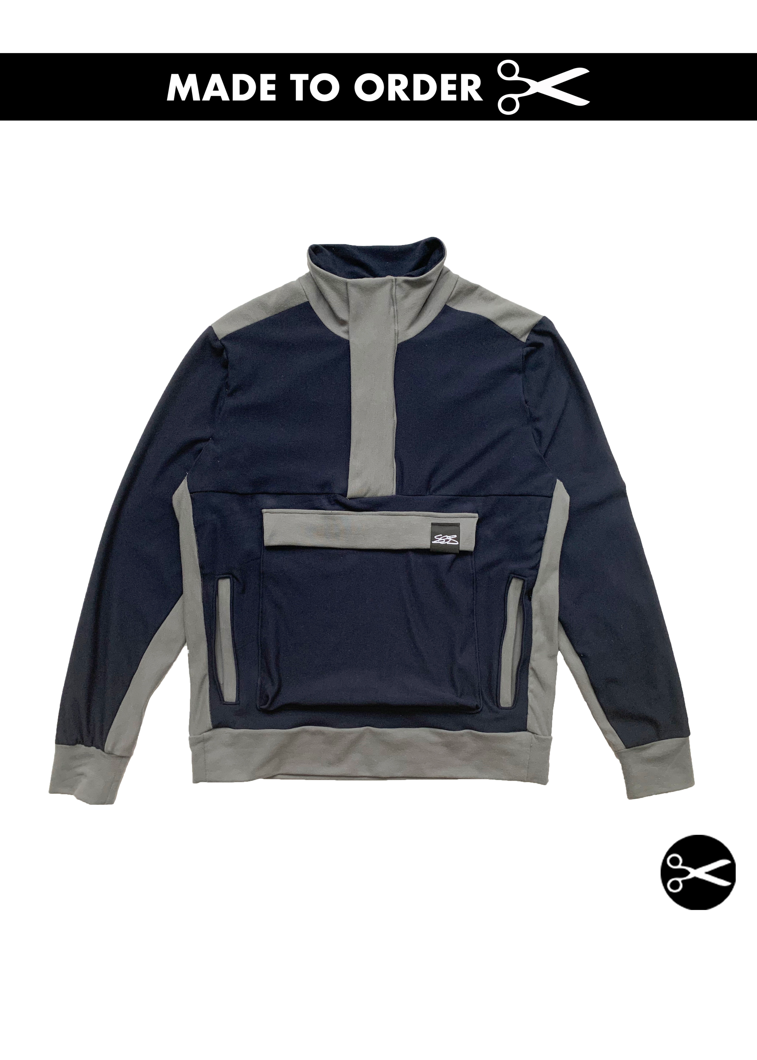 Midnight Blue x Charcoal Grey Tracksuit Jacket