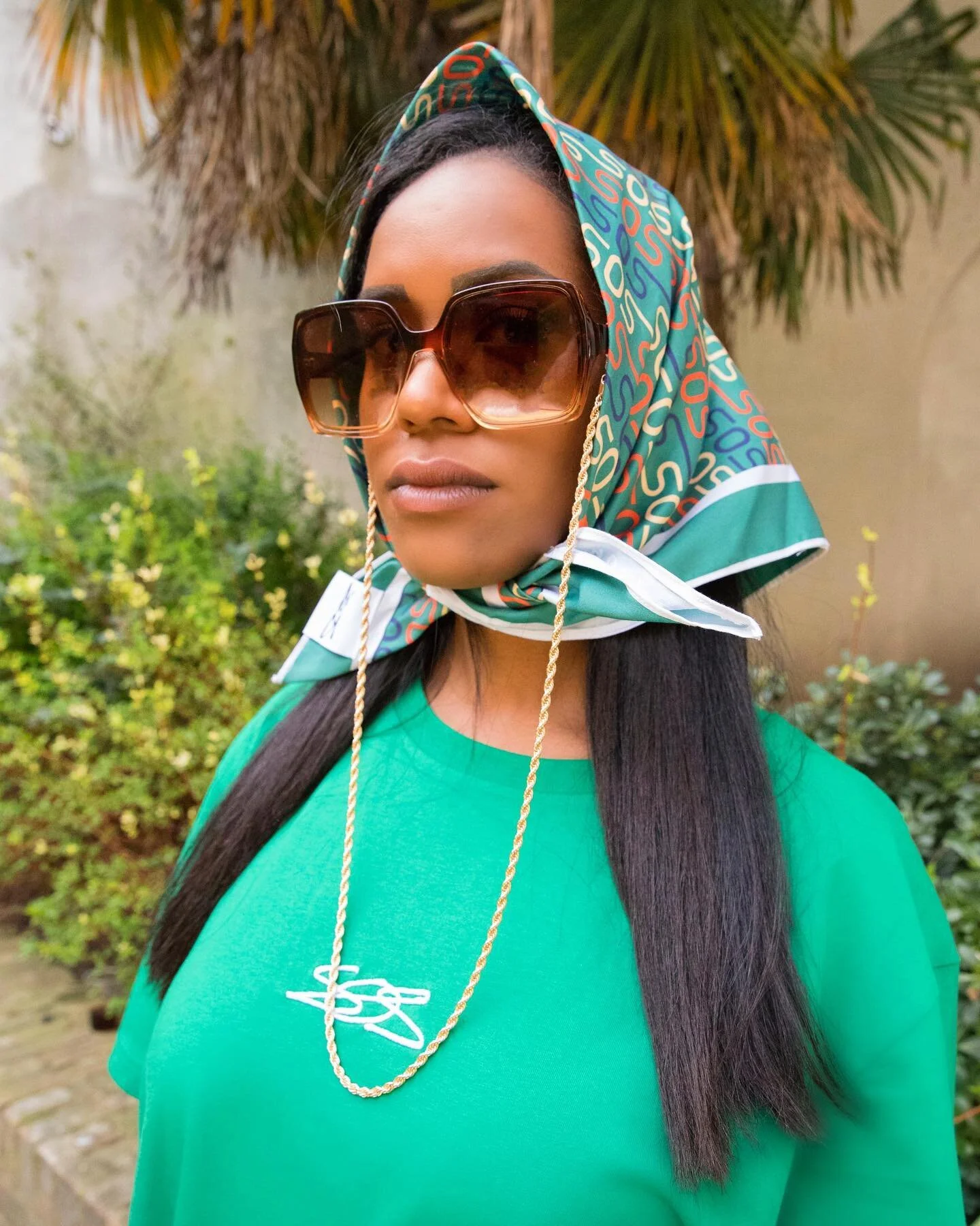 SS21 #SOSEssentials Green &ldquo;Relaxed Alternate Reality&copy;&ldquo; T-Shirt &amp; Monogram Bandana made with 100% Organic Cotton and sustainable inks - available online via link in bio 🔗 samosullivan.co.uk
&ldquo;#UpgradeYourReality&rdquo;

Tap 