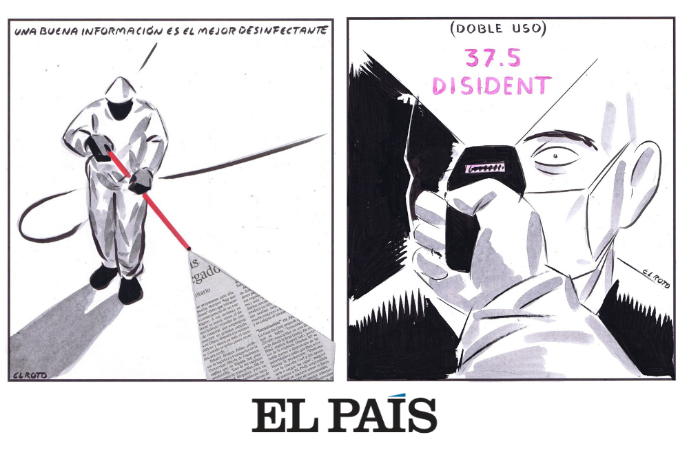Viñetas de El Roto en El País. Crónica visual del Covid-19