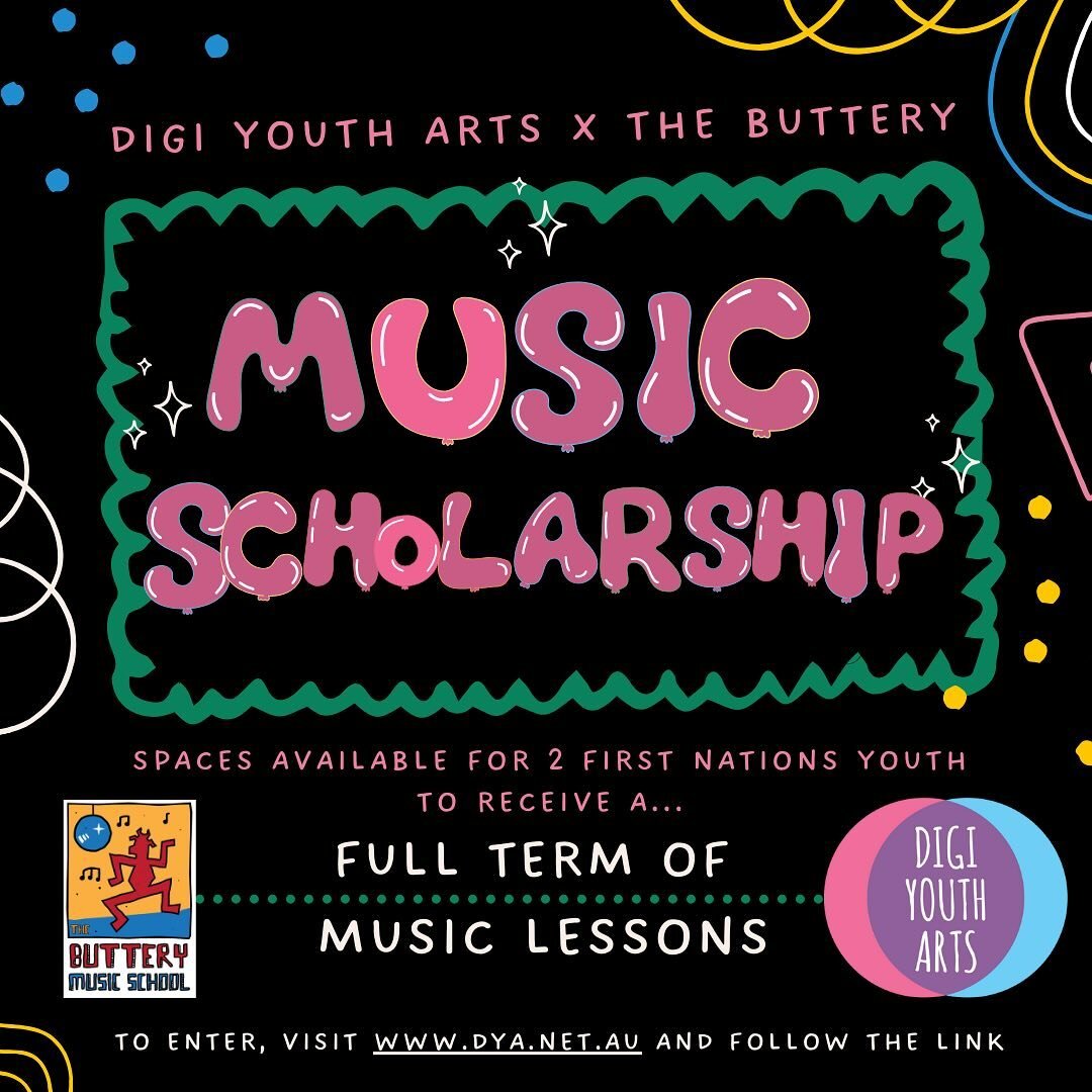 We are stoked to announce The Buttery Music School has teamed up with the legends at @digiyoutharts to give away a whole term of music lessons to two lucky First Nations youth.

There are two spots:
- one space for a 5 to 7 year old to join the Littl