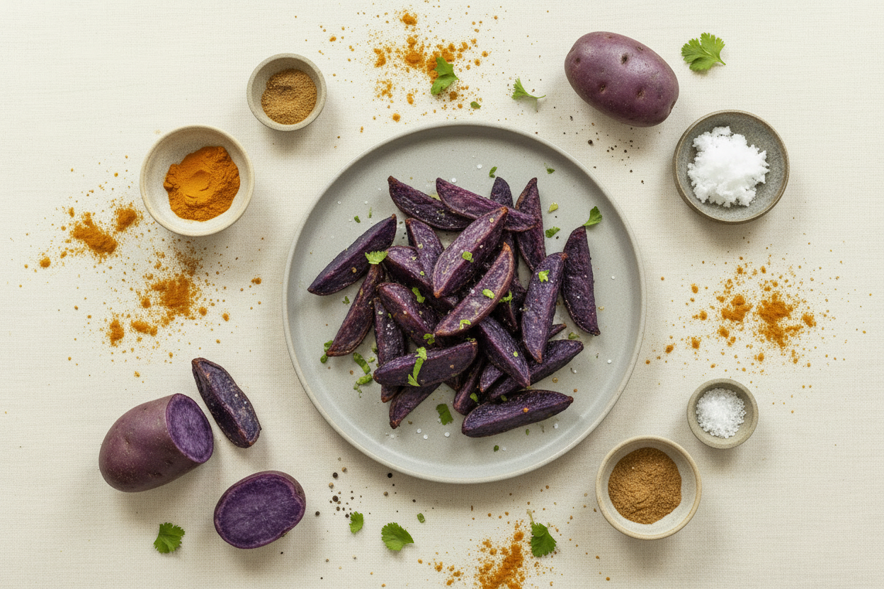 Purple Potato Wedges