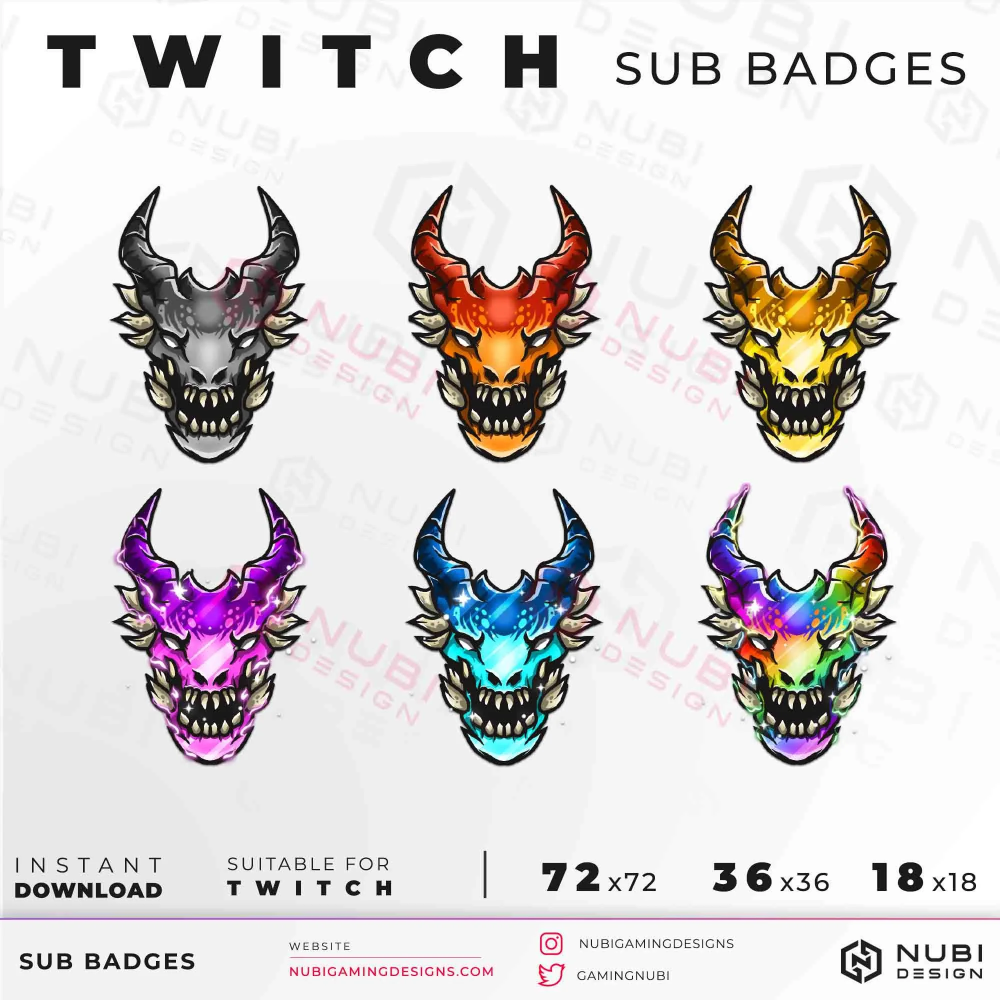 Dragon Twitch sub badges