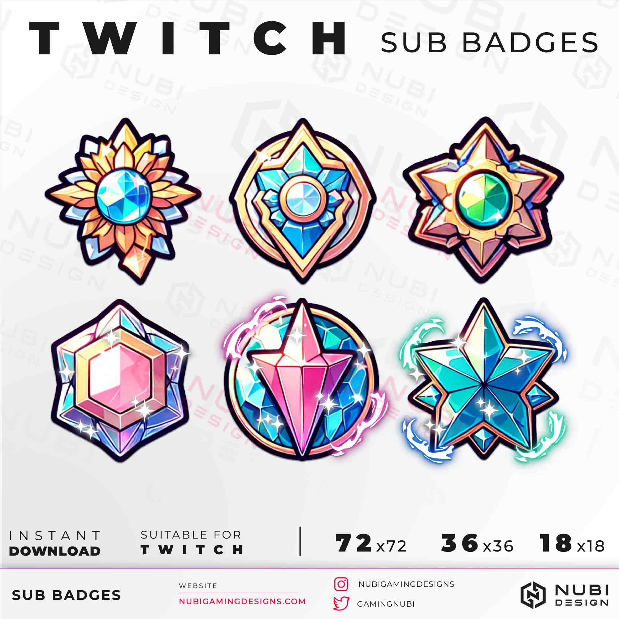 Twitch Sub Badges Stars_5