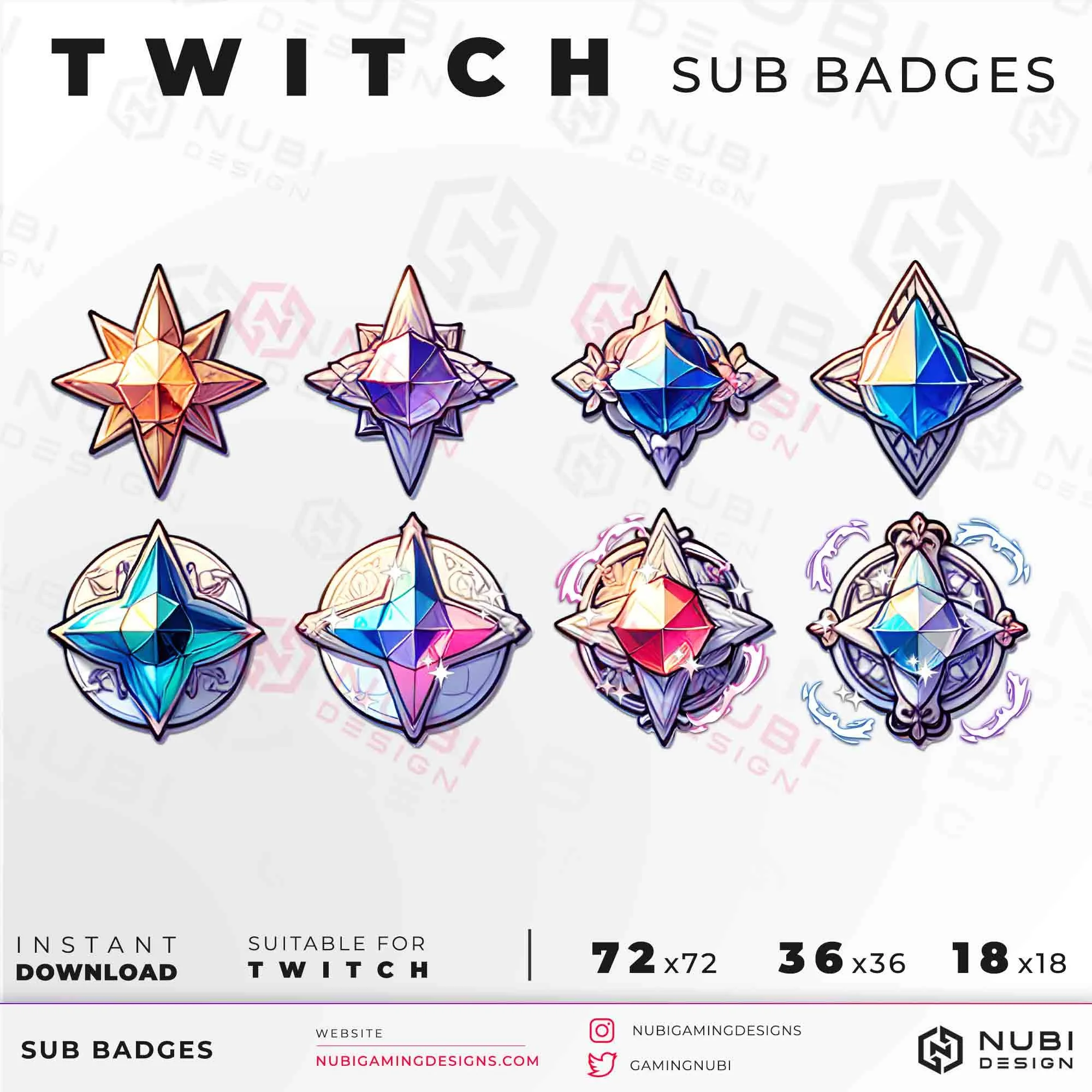 Twitch Sub Badges Stars_6