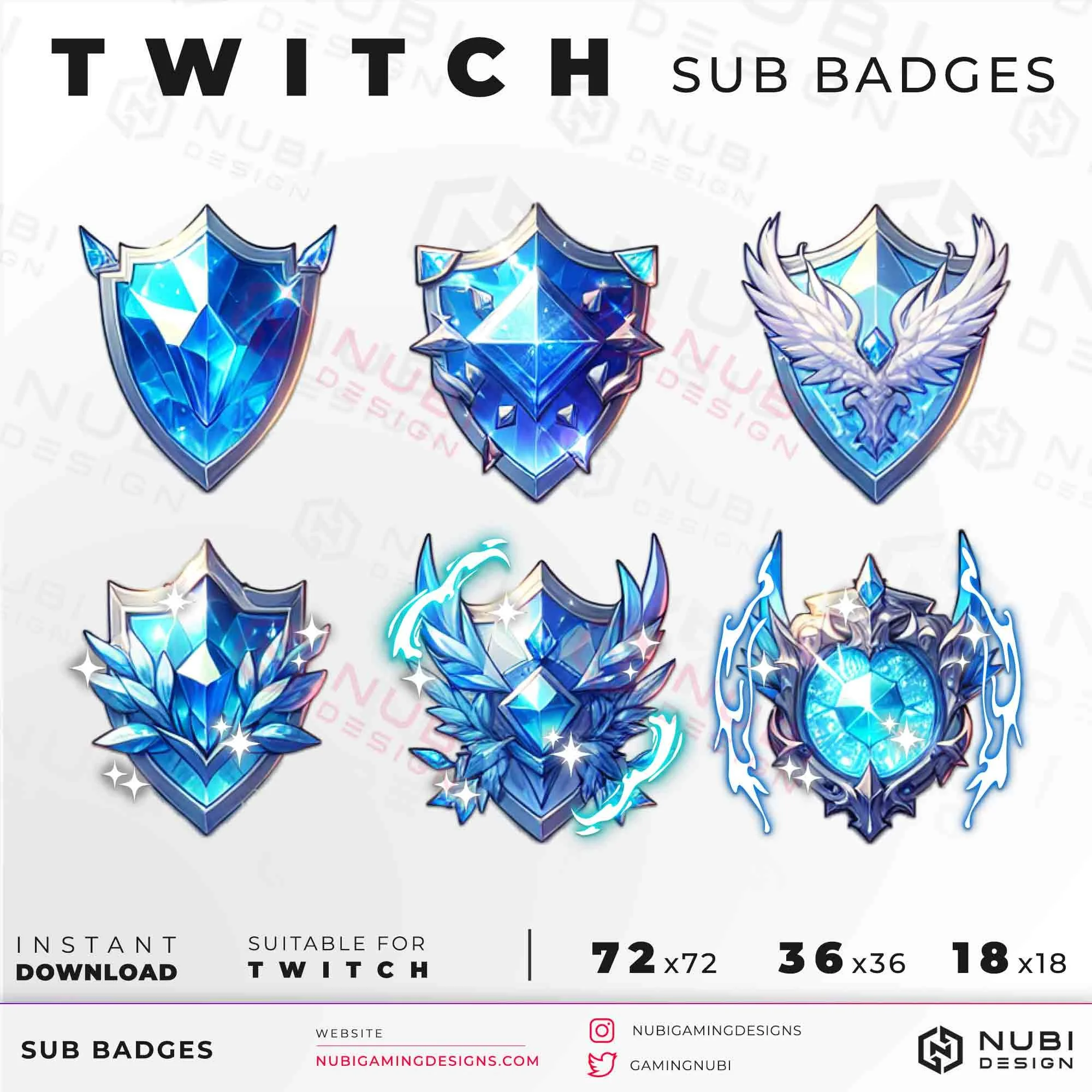 Twitch Sub Badges Shield