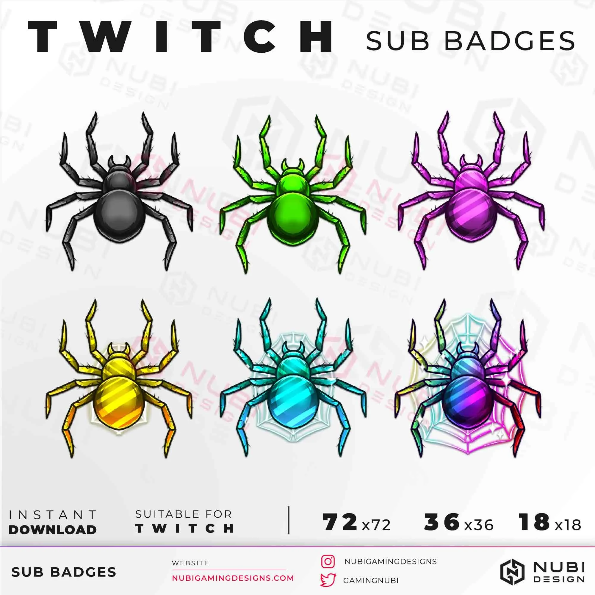 Twitch Sub Badges Spider
