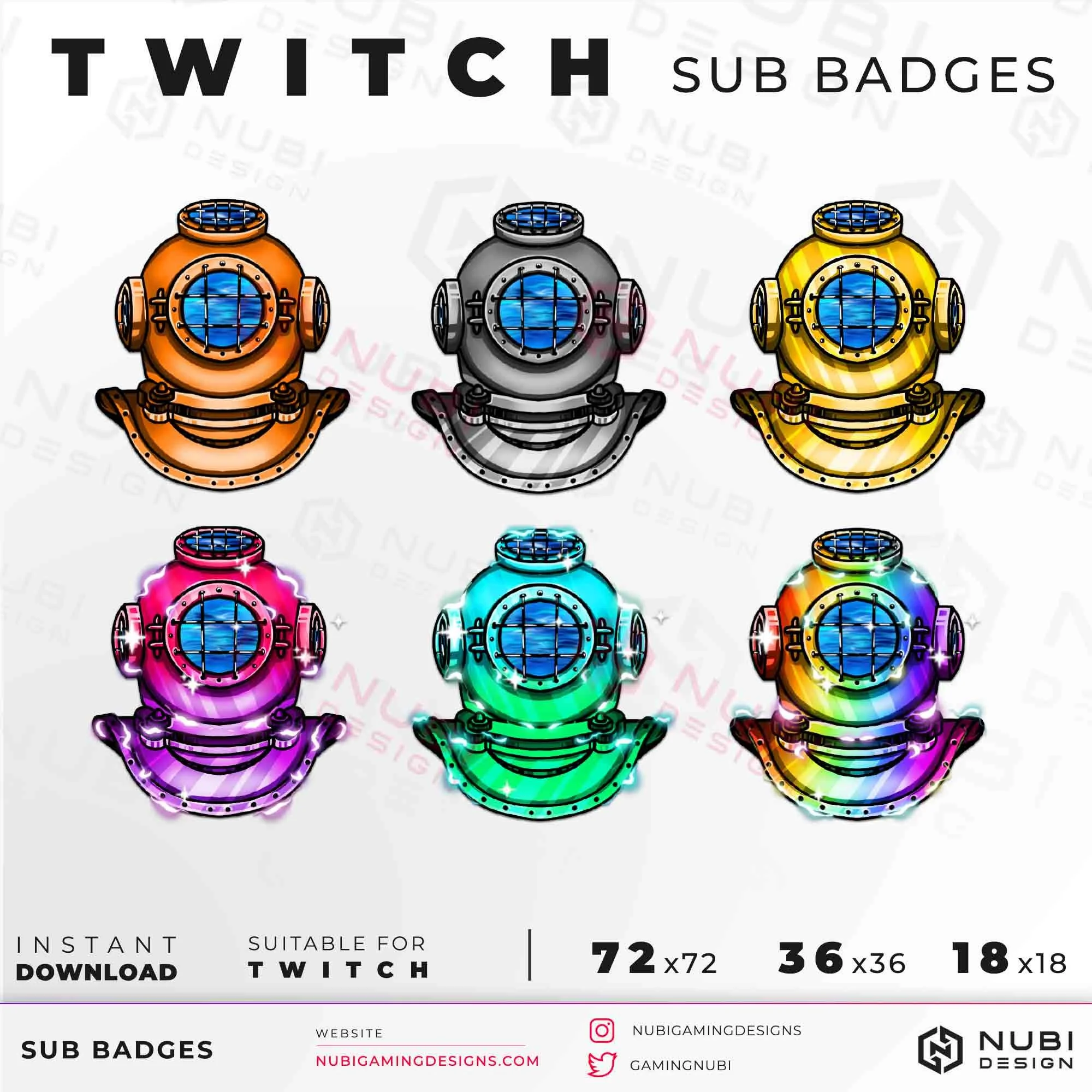 Twitch Sub Badges Diver