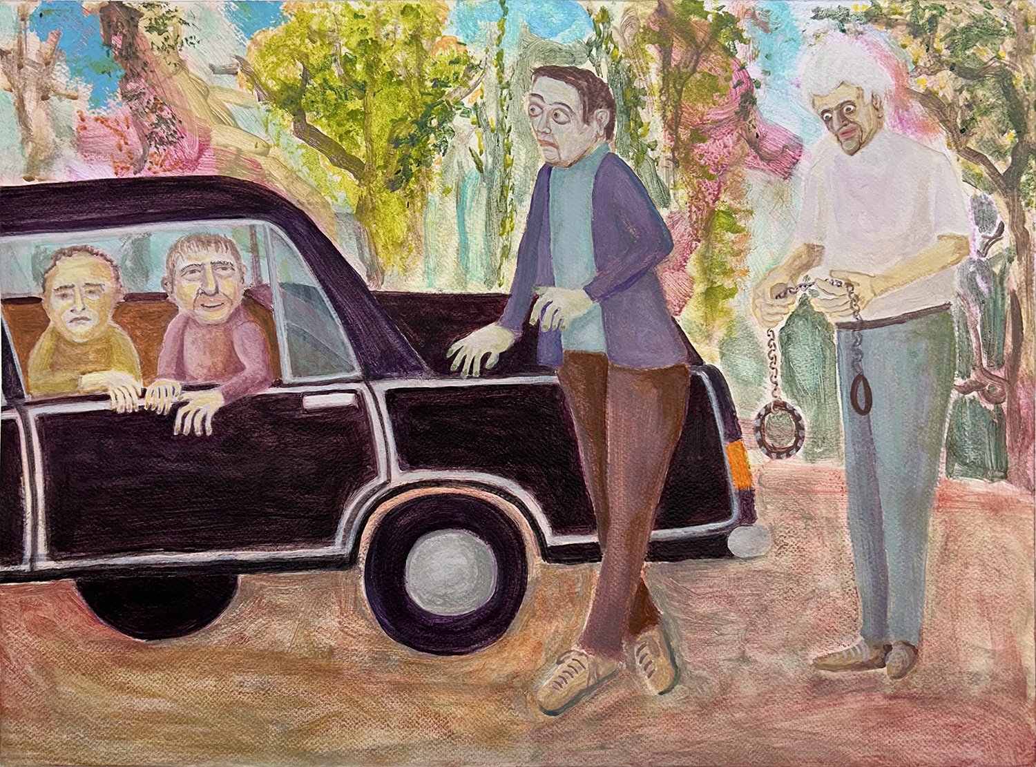 Your  Back Car Dog Is Open  