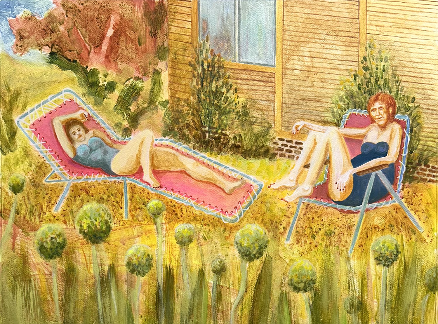 Two Tanner in a Garden