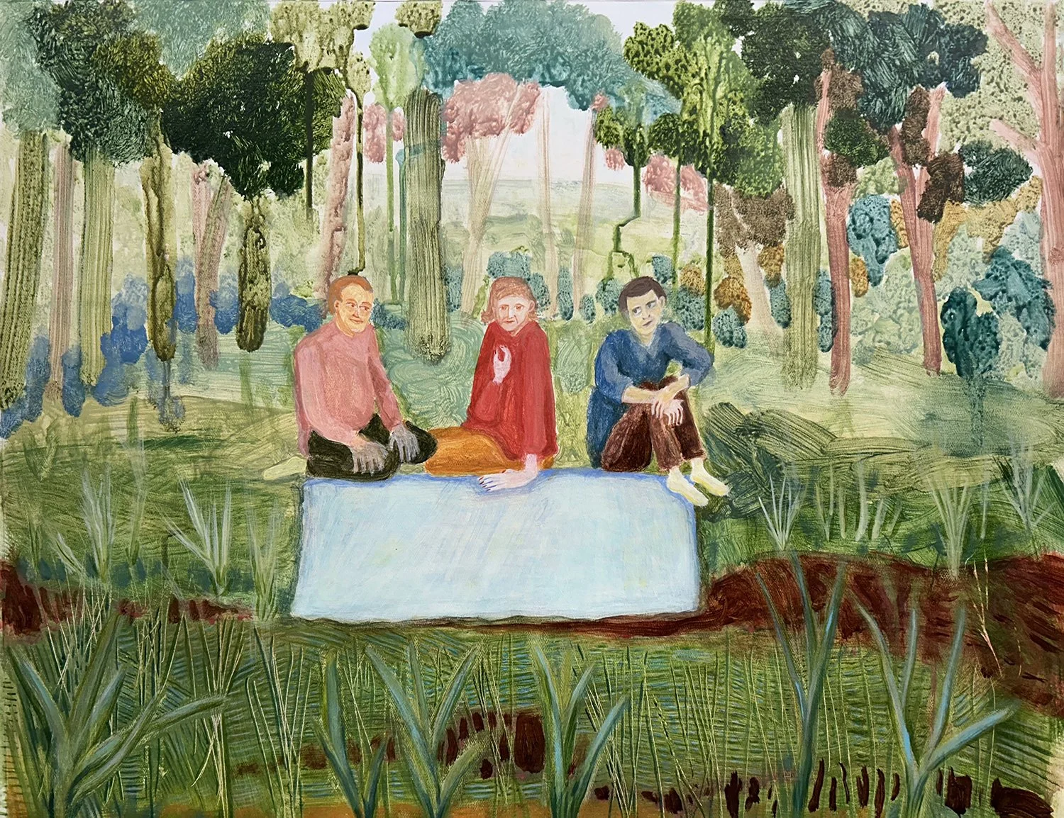 Tree Picnics for three Friends