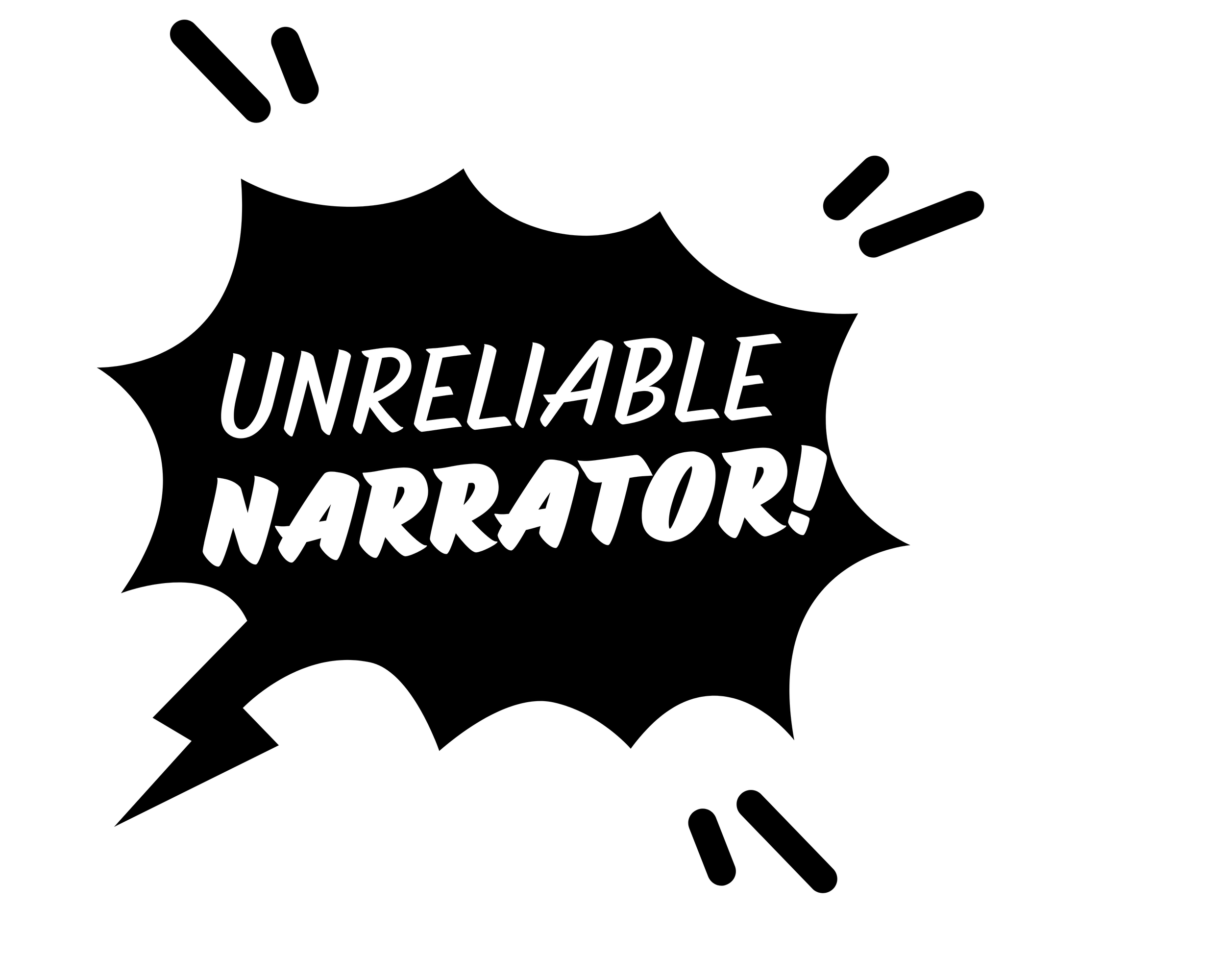 Unreliable Narrator Vinyl Sticker