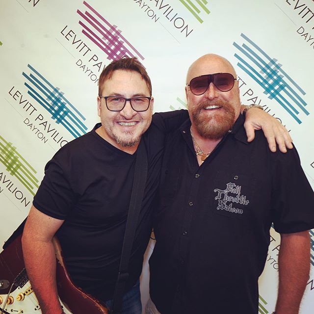 Hanging with B-man from WTUE. Thanks John for all of the support! #wtue #radio #dj #realmusic #record #newmusic #blues #bluesfest