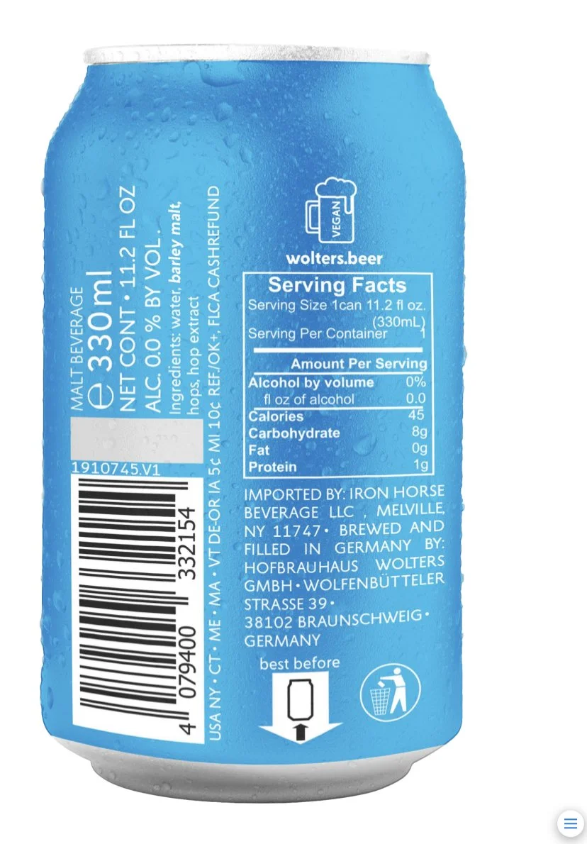  45 Calories per can  Brewed to German Purity Law 1516 