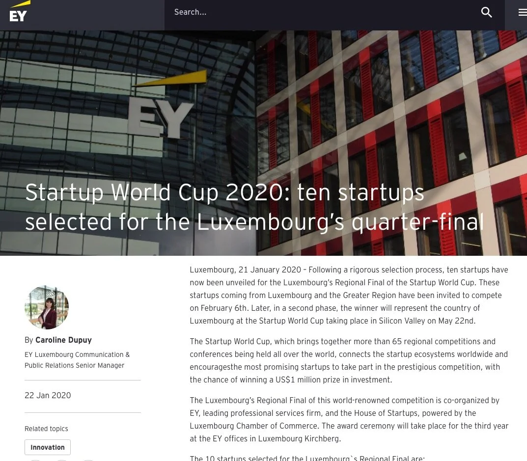EY Announces Startup World Cup 2020