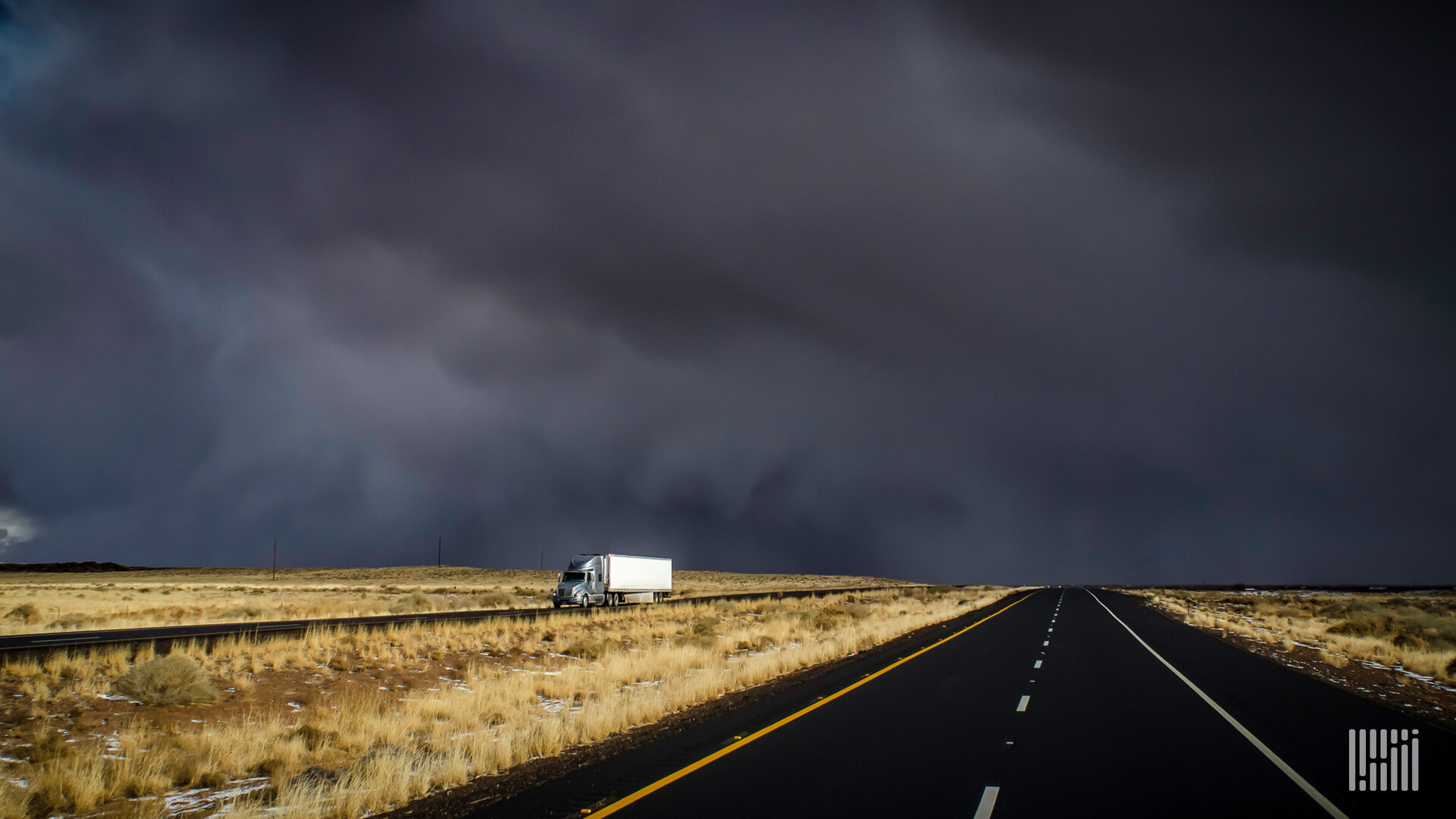 Even as businesses have shut down, traffic data from Inrix showed that, as of April 17, 87% of all truck vehicle miles were still being driven. (Photo: Jim Allen/FreightWaves)