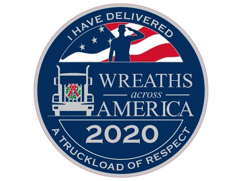 This is the cab decal being sent by the Truckload Carriers Association and Pilot Flying J to the 75 truck drivers that hauled wreaths to Arlington National Cemetery for Wreaths Across America, which took place on Dec. 19.