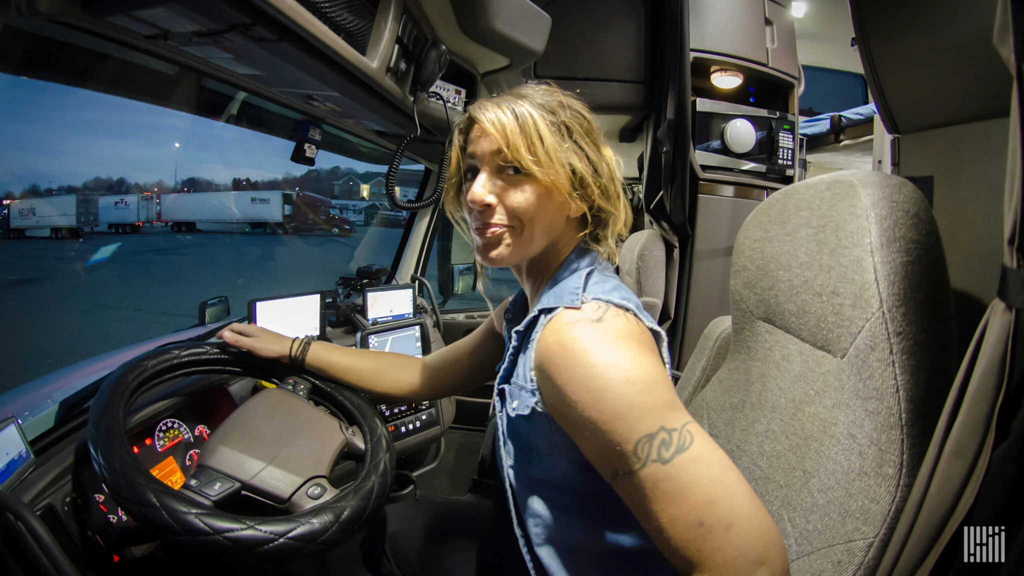 Einride conducted a survey to explore women’s views on a career in the trucking industry and how interest was impacted by environmental factors and technological factors such as autonomous trucking and artificial intelligence. (Photo: Jim Allen/FreightWaves)