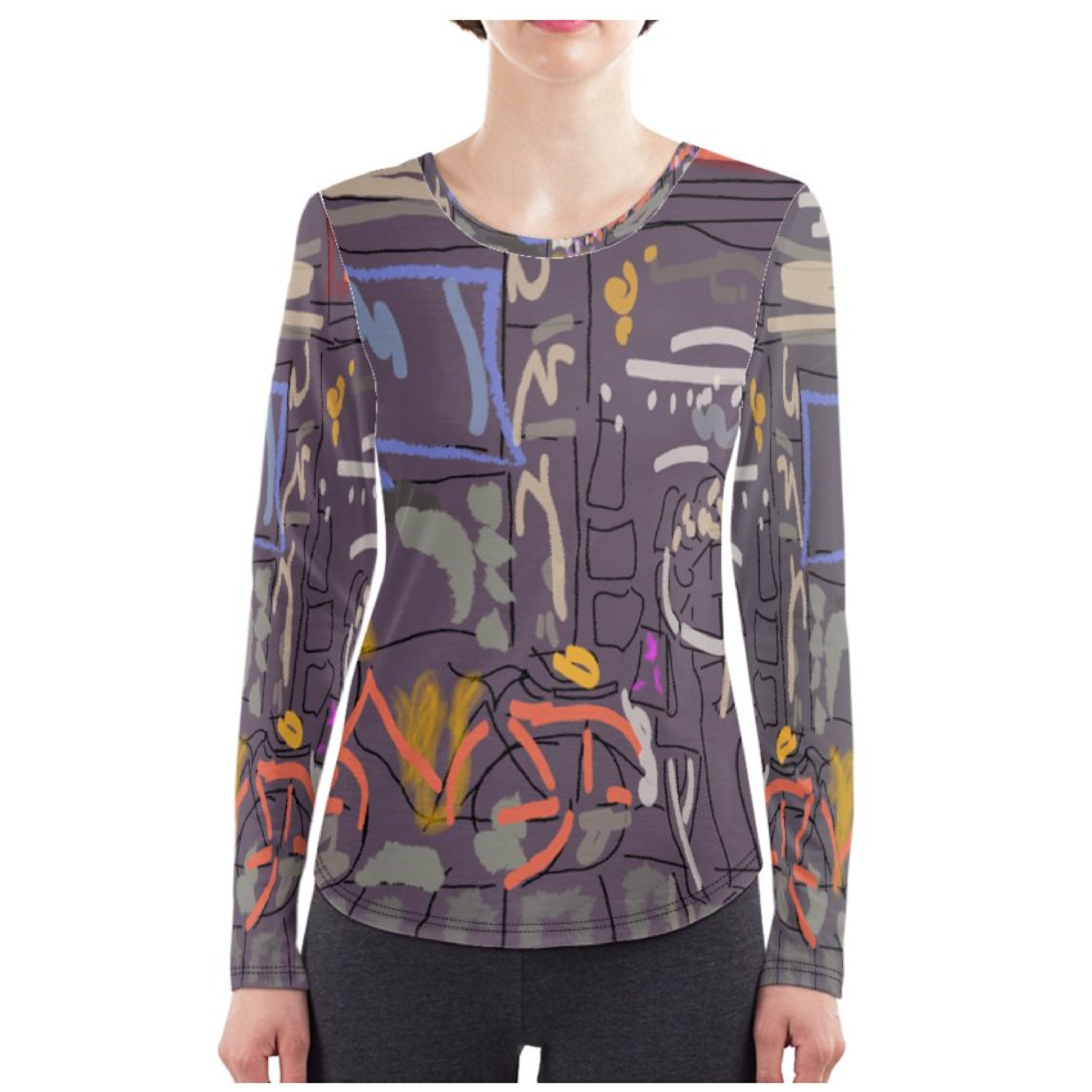 camiseta mujer manga larga love en paris fondo gris oscuro_Mesa de trabajo 1.png