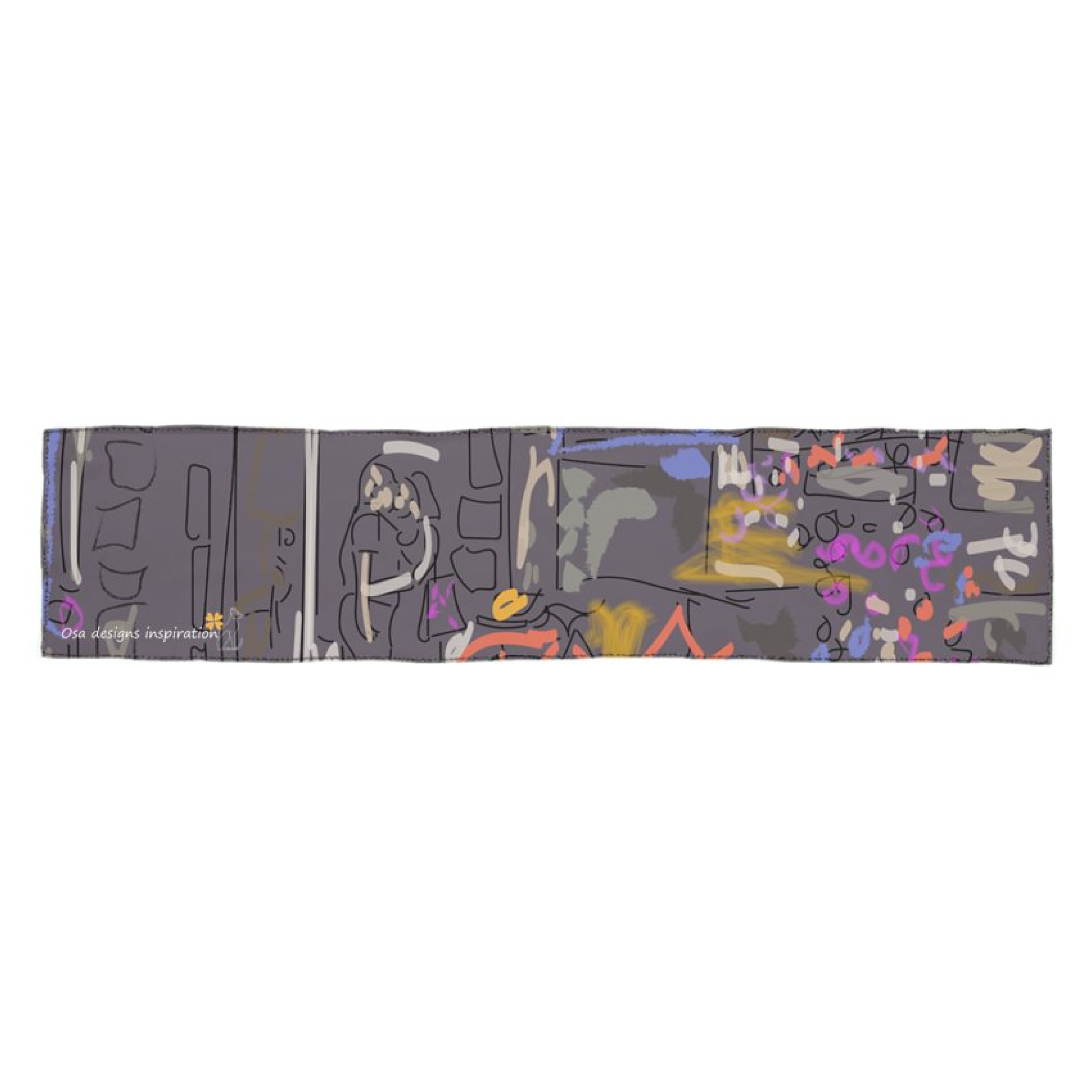 Pañuelo foulard Love in paris gris oscuro_Mesa de trabajo 1.png