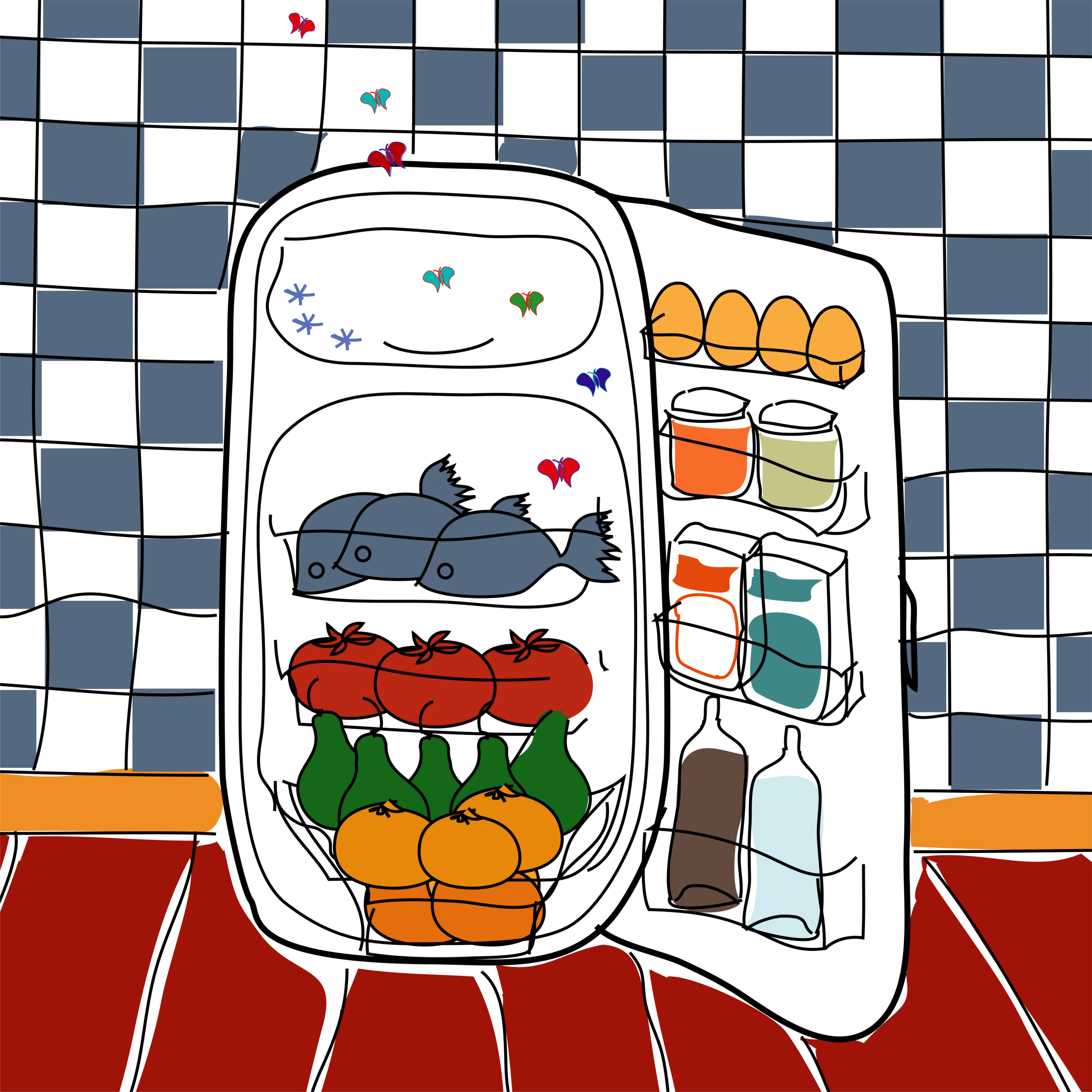 Lienzo sin bastidor La Nevera