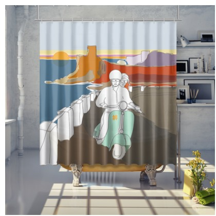 Cortina de ducha Viaje en vespa.png