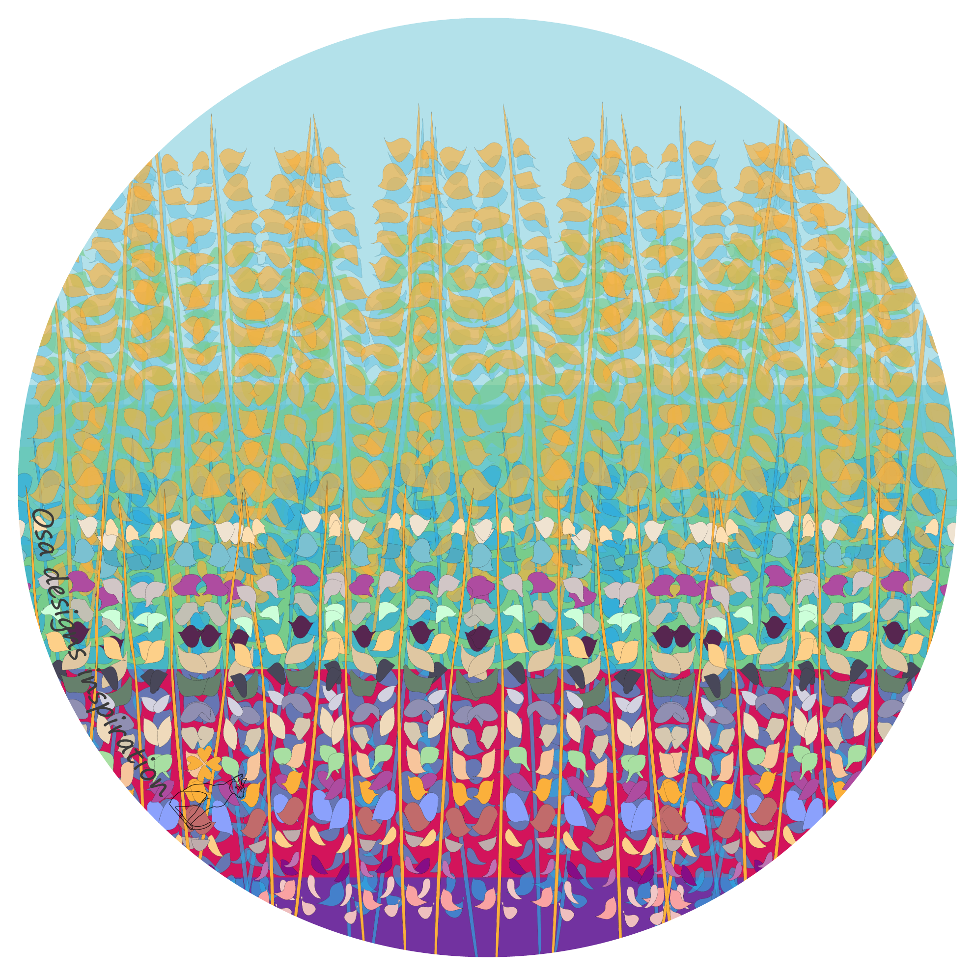 Rosae Blue Collection Print